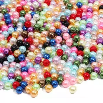 3-8 мм, 2000 шт./лот, АБС-пластик, жемчужные бусины без отверстий, круглые пластиковые бусины для изготовления ювелирных изделий своими руками 3mm 10000pcs/bag