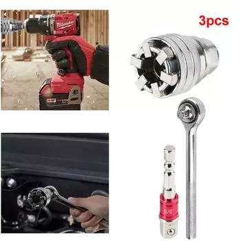 3/8 приводной ключ многофункциональный 3 шт 10-19 мм регулируемый адаптер для ремонта инструмента гаечный ключ муфта конвертер головка гаечного ключа муфта 1pc
