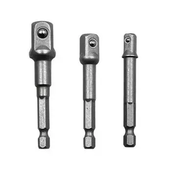 3/8 шт., адаптер для гнезда, шестигранный хвостовик на квадратную головку, 1/4 3/8 1/2 дюйма, соединительный стержень для пневматической отвертки, удлинитель для ударного гайковерта A