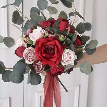 3,8 см приглашение шелковая кромка ручной работы бахрома шифон лента плоский для свадебных букетов темно-розовый