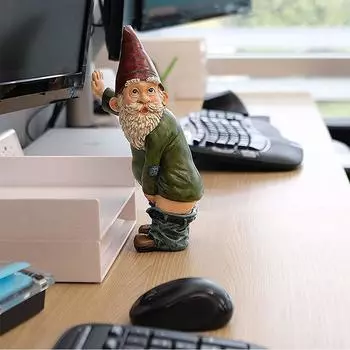 3,94-дюймовая статуя гнома, забавное украшение сада гнома для украшения двора и лужайки