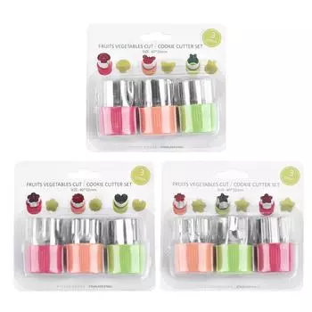 3/9 шт. Формочки для фруктов для детей, формочки для печенья и сэндвичей, набор формочек для овощей и хлеба, кухонные инструменты для бэнто