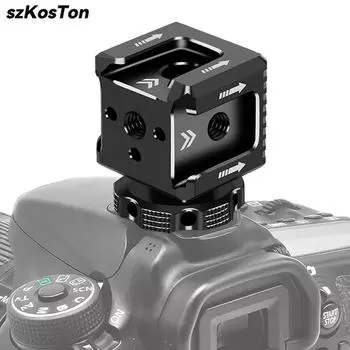 3 Адаптер для крепления на холодный башмак Адаптер для крепления на камеру для DSLR-камеры для светодиодной видеоподсветки Подставка для микрофона и монитора Адаптер для крепления на холодный башмак