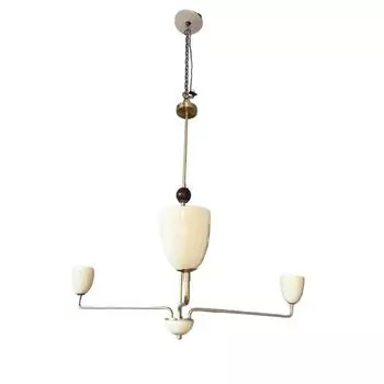 3-Arm Chandelier - 42 DIA Lola 3-Light Brass Chandelier Lighting