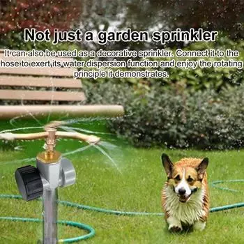 3-Arm Lawn Sprinkler 360 Degree Automatic Rotary Sprinkler with Spike Heavy Duty Metal Sprinkler for Garden Watering Large Area Coverage Irrigation 1pc