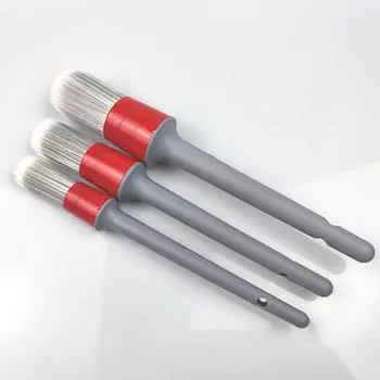 3 автомобильных щетки для детализации мокрой и сушки двойного назначения, прочный набор кистей для автодеталей, не царапающий сиденья