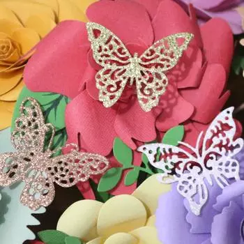 3 бабочки рамка металлический серебристый трафарет тиснение резка штампы для скрапбукинга бумага альбом карты изготовление серебряный