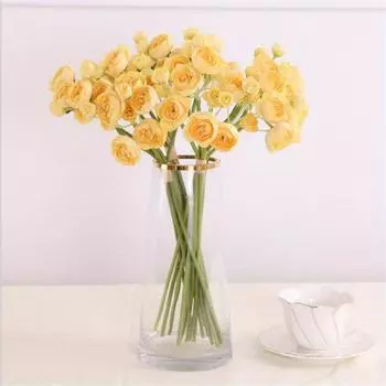 3 букета искусственных цветов. Искусственные цветы камелии для свадеб, вечеринок и домашнего декора, идеально подходят для цветочных композиций и центральных композиций. 3 Bunches белый