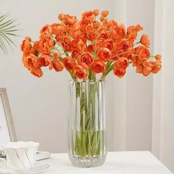 3 букета искусственных ранункулюсов, искусственные цветы камелии для свадеб, вечеринок и домашнего декора, идеально подходят для цветочных композиций и центральных композиций 3 Bunches белый