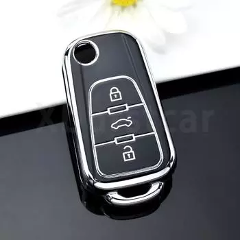 Чехол для ключей из ТПУ с 3 кнопками для Roewe RX5 MG MG3 MG5 MG6 MG7 ZS GT GS 350 360 750, держатель для брелка, защитные аксессуары