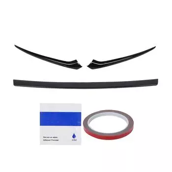 3 части переднего бампера крышка двигателя решетка крышка легкий глянцевый черный простая установка спортивный вид ABS для