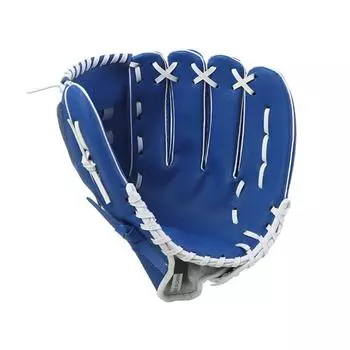 3 Color Baseball Glove PU Leather Fielding Gloves Throwing Baseball Competition Glove Child blue-11.5in fit teenager