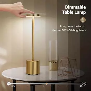 3 Colors LED Table Lamp Touch Sensor Rechargeable Desktop Night Light Atmosphere Lamp for Bookstore Painting Room Study Room чёрный