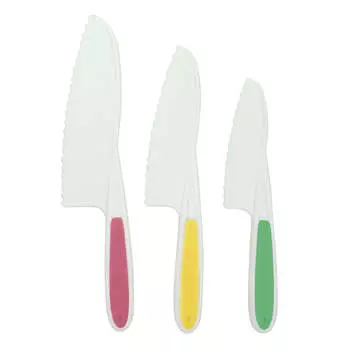 3 couteaux de cuisine pour enfants Fackelmann Mini Monster ref. 44898