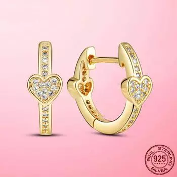 3 цвета 925 стерлингового серебра розового золота цвета золота сверкающие пав сердца кольца серьги кольца для женщин CZ циркон модные ювелирные изделия