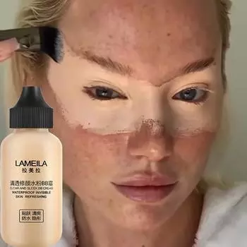 3 цвета, долговечная жидкая основа для макияжа, водостойкая натуральная основа для лица, матовый консилер, косметическая основа LXY слоновая кость