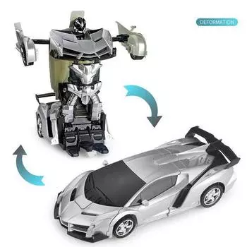 3 цвета Feitong электрический пульт дистанционного управления автомобилем 1 кнопка дистанционного управления деформированный автомобиль робот серебристый красный