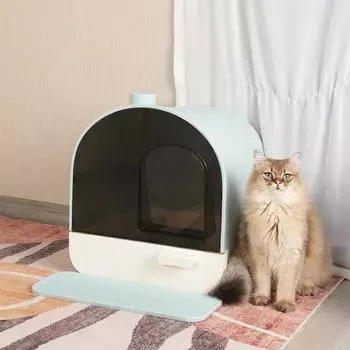 3 цвета кошачьих туалетов, большие загоны для кошек с ящиками, полностью закрытые, устойчивые к запахам, брызгозащищенные и выносные кошачьи туалеты зелёный