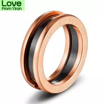 3 цвета мужские римские цифры кольца шарм палец мода циркон панк нержавеющая сталь кольца для женщин пара свадебные украшения подарок 7 золотой