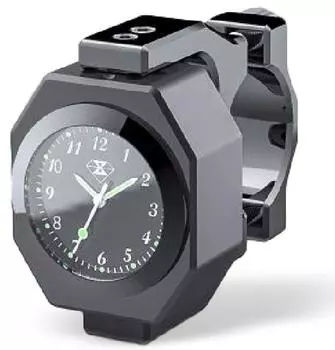 3 цвета на выбор, аналоговые часы с термометром, для мотоциклов, велосипедов, светящиеся, водонепроницаемые, в комплекте инструкция по эксплуатации (черный)