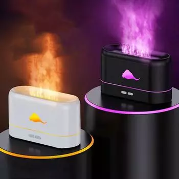 3 цвета пламенная лампа Usb диффузор для ароматерапии ультразвуковой увлажнитель воздуха прохладный генератор тумана Fogger электрический диффузор эфирного масла USB Cable