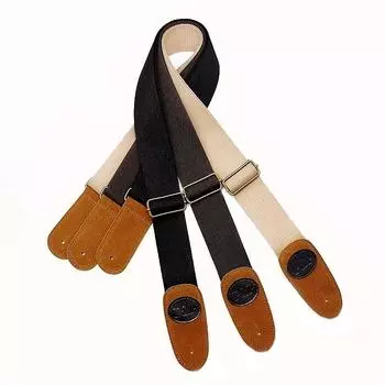 3 цвета регулируемый ремень для гитары из чистого хлопка для акустической электрической бас-гитары чёрный