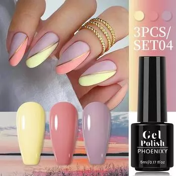 3 цвета серии УФ/светодиодный гель-лак для ногтей Длительный гель для ногтей КАК гель-лак для ногтей 210