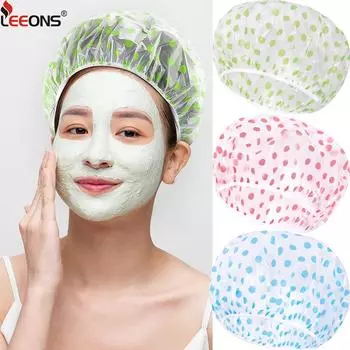 3 цвета шапочки для душа, водонепроницаемые шапочки для ванны, пластиковые многоразовые шапочки для душа, эластичная лента, шапочка для волос для женщин, женский спа-салон