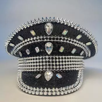 3 цвета в стиле стимпанк, военная шляпа с шипами, кепка капитана для женщин и мужчин, шляпа сержанта, шляпа для девичника, праздничная шляпа на день рождения, шляпа