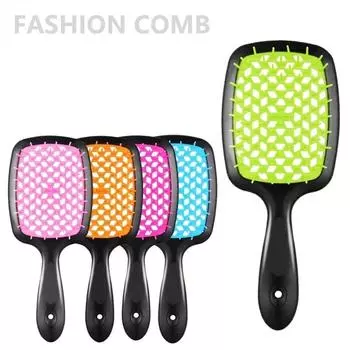 3 цвета, женская расческа для массажа кожи головы с широкими зубами, распутывающая расческа на воздушной подушке, расческа для салона, антистатические инструменты для укладки