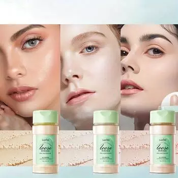 3-цветная легкая шелковистая глянцевая пудра, консилер, контурирующая пудра, долговечная закрепляющая пудра 02
