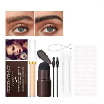 3-цветная пудра для бровей, консилер, пудра для бровей, карта для бровей, водостойкая, устойчивая к поту тень и пушистый шов для волос