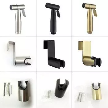 3-цветный ручной смеситель для унитаза и биде с распылителем из нержавеющей стали, ручной распылитель для биде, туалетная самоочищающаяся душевая головка Package G