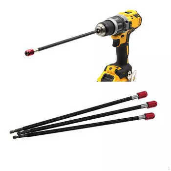 3 держателя удлинителя для сверл, шестигранник 1/4 дюйма, самоблокирующийся, длина 300 мм, быстросъемный