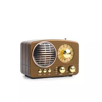 3-диапазонное DSP радио (FM/AM/SW) с Bluetooth 5.3 | Классическая портативная колонка со светодиодным регулятором | Поддержка AUX/USB/TF-карты | Аналоговый гибридный звук