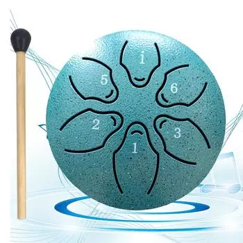 3 дюйма 6 нот барабан дождя для наружного использования стальной барабан для йоги медитации в Великобритании чёрный