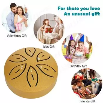 3 дюйма 6 нот мини хэндпан барабан ручной пан барабан перкуссия музыкальные инструменты для йоги медитации уникальный подарок золотой