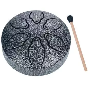 3 дюйма 6 нот мини хэндпан барабан ручной пан барабан перкуссия музыкальные инструменты для йоги медитации уникальный подарок чёрный