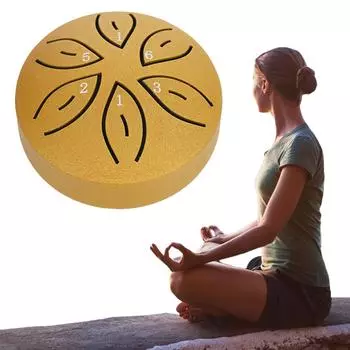 3 дюйма 6 нот Rain Drum Instrument Mini Handpan Drum Percussion Music Instruments for Yoga Meditation Unique Gift фиолетовый