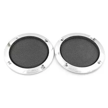 3-дюймовая крышка аудиодинамика, декоративная круглая металлическая сетчатая решетка, 2 шт. серебряный