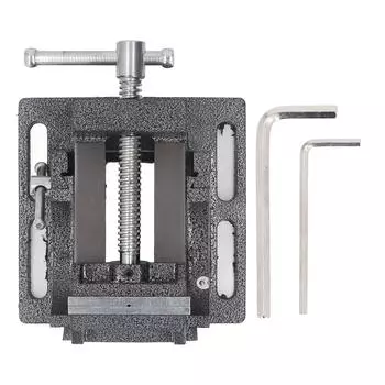 3-дюймовые угловые тиски для сверлильного станка, наклоняющиеся на 0-90 градусов, литые стальные тиски для сверлильного станка