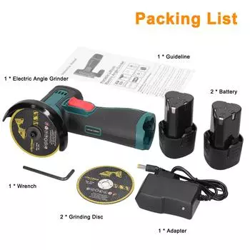 3-дюймовый электрический шлифовальный инструмент с мотором-щеткой, многофункциональный угловой шлифовальный станок, ручной литиевый No battery Only Machine разноцветный
