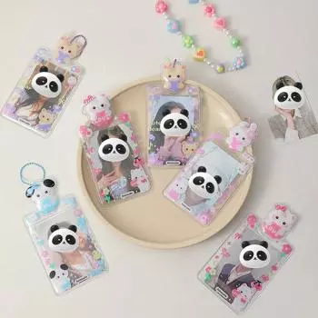 3-дюймовый держатель для карт с милым рукавом из ПВХ с мультяшной девушкой, фотодисплей, подвеска, альбом в погоне за звездами, сумка для карт