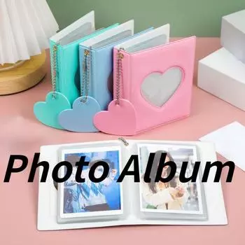 3-дюймовый фотоальбом Love Hollow держатель для фотокарт с подвеской в виде сердца Карты Коллекционная книга Альбом жёлтый