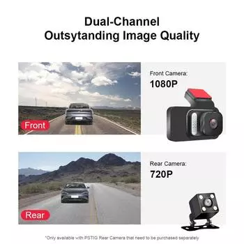 3-дюймовый IPS автомобильный видеорегистратор Dash Cam WIFI HD1080P Передний задний вид 2 объектива ночное видение черный ящик автомобильные аксессуары видеорегистратор для вождения none