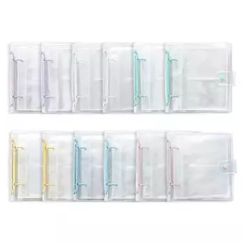 3-дюймовый мини-фотоальбом книга прозрачный ПВХ 3 кольца Kpop держатель для фотокарт протектор карты чехол прозрачный переплет обложка дропшиппинг