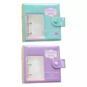 3-дюймовый мини-фотоальбом с 3 кольцами, полым держателем для фотокарточек, книга с 40 карманами, отличный подарок для друзей на день рождения