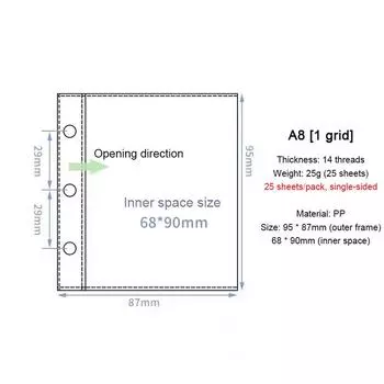 3-дюймовый мини-переплетчик Kpop Pocard Binder для книг, прозрачный домашний декор 1pc