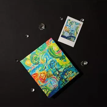 3-дюймовый мини-серия бумажных вставок для камеры с 40 карманами Звезды в ночном небе Альбом Fujifilm Instax Mini Film Photo Album 1