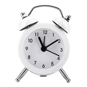 3-дюймовый портативный модный мини-металлический цифровой будильник с батареей, изысканный для студентов, белый цвет белый
